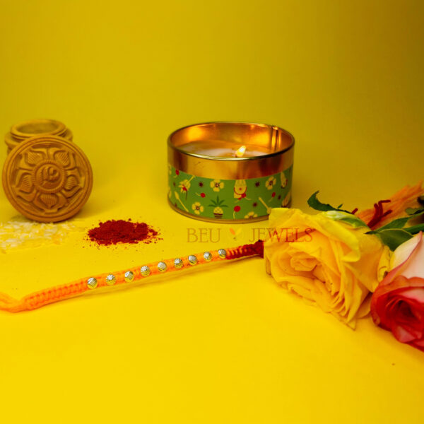 Celestial Silver Rakhi with Planet Charms